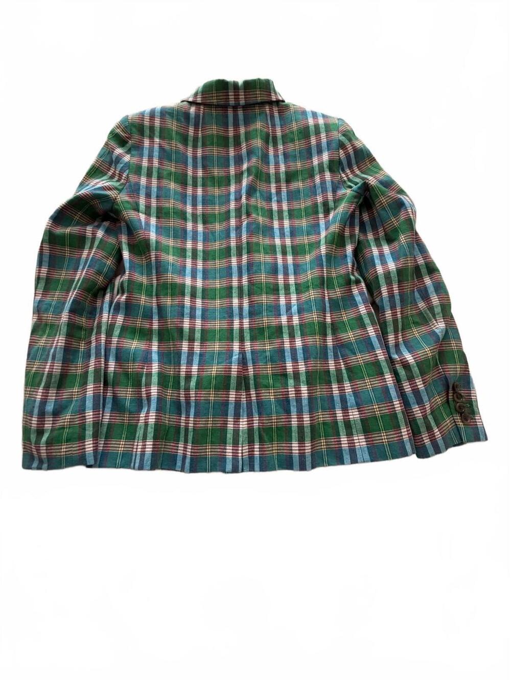 J.Crew Rhodes Plaid Blazer Women’s Size 4 Green Blue Preppy Jacket - Picture 2 of 5